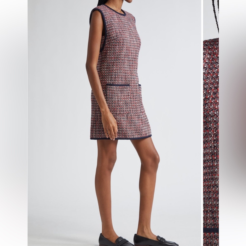 Veronica Beard Pink and Red Mini Pencil Dress for Work